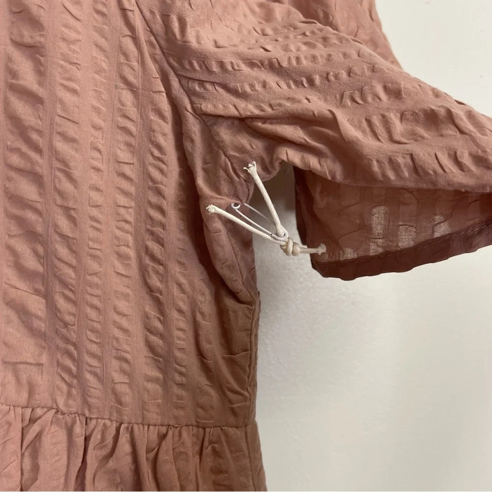 NEW Nordstrom Dress Womens Size Small Pink Puff Sleeve A-line Cotton Blend NWOT - Picture 7 of 14